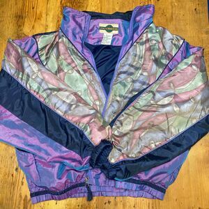 OutBrook Vintage Multi-colored Abstract 90s Windbreaker Jacket🔥